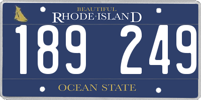 RI license plate 189249