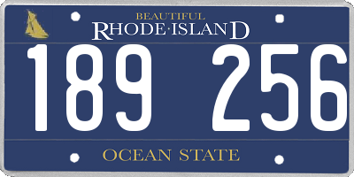 RI license plate 189256