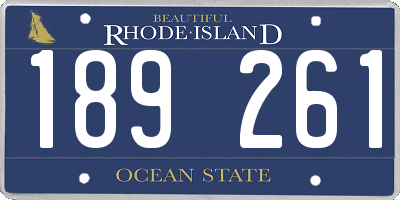 RI license plate 189261