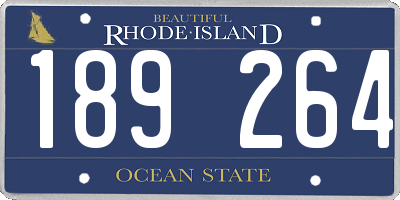 RI license plate 189264