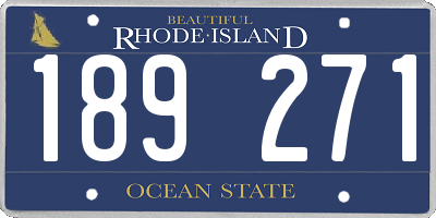 RI license plate 189271