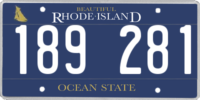 RI license plate 189281
