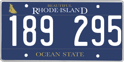 RI license plate 189295