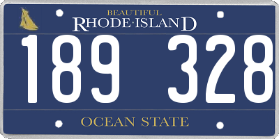RI license plate 189328
