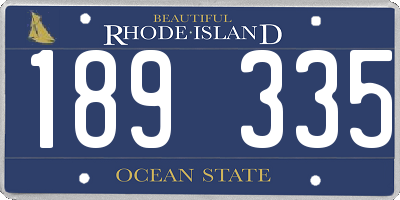 RI license plate 189335