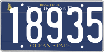 RI license plate 18935