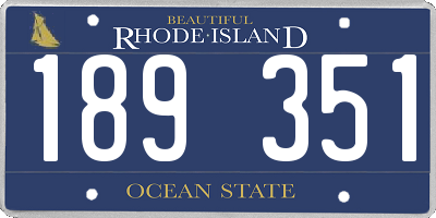 RI license plate 189351