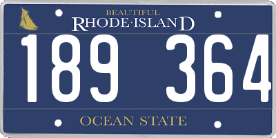 RI license plate 189364