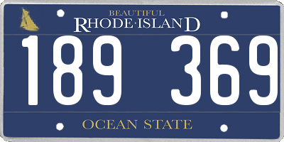 RI license plate 189369