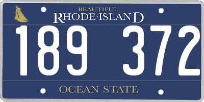 RI license plate 189372