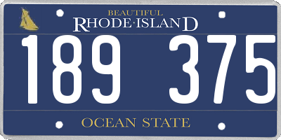 RI license plate 189375
