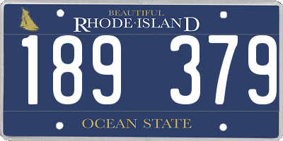 RI license plate 189379
