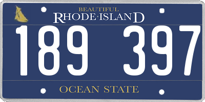 RI license plate 189397