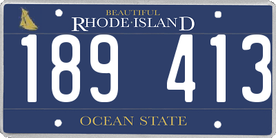 RI license plate 189413