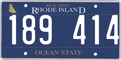RI license plate 189414