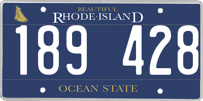 RI license plate 189428
