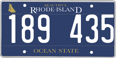 RI license plate 189435
