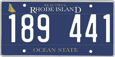 RI license plate 189441