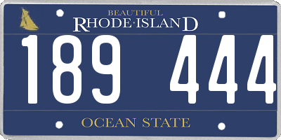 RI license plate 189444