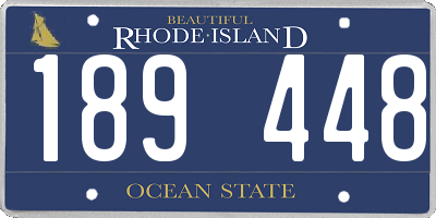 RI license plate 189448