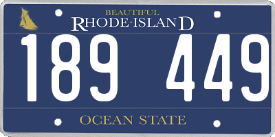 RI license plate 189449