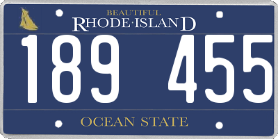 RI license plate 189455