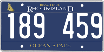RI license plate 189459