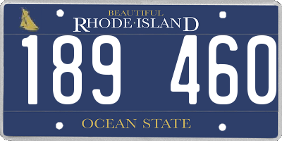 RI license plate 189460