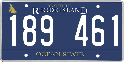 RI license plate 189461