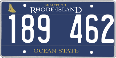 RI license plate 189462