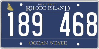 RI license plate 189468