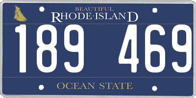 RI license plate 189469