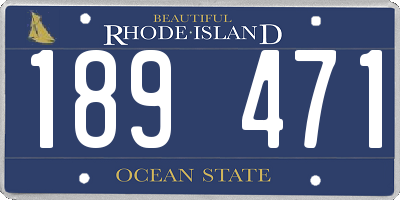 RI license plate 189471