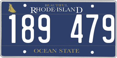 RI license plate 189479