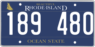 RI license plate 189480