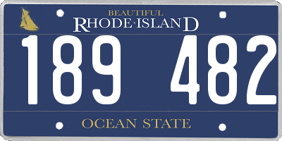 RI license plate 189482