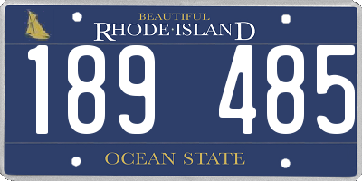 RI license plate 189485