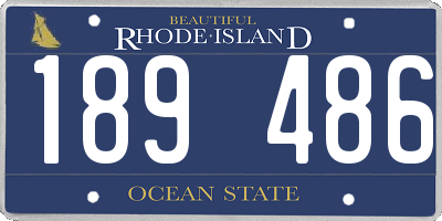 RI license plate 189486