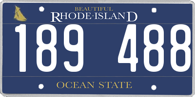 RI license plate 189488