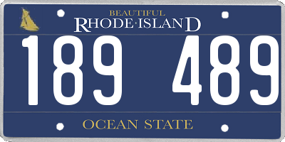 RI license plate 189489
