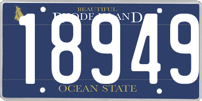 RI license plate 18949