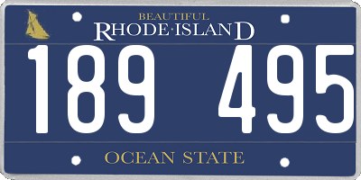 RI license plate 189495