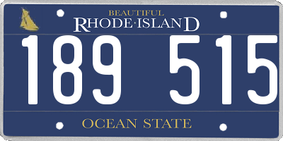 RI license plate 189515
