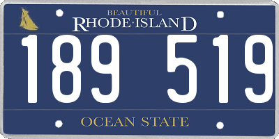 RI license plate 189519