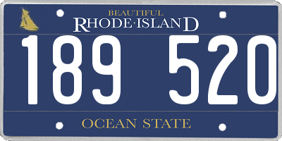 RI license plate 189520