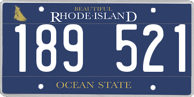 RI license plate 189521