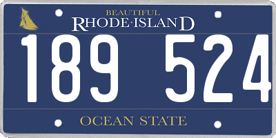 RI license plate 189524