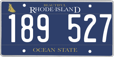 RI license plate 189527