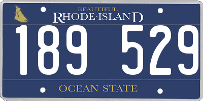 RI license plate 189529