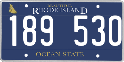 RI license plate 189530
